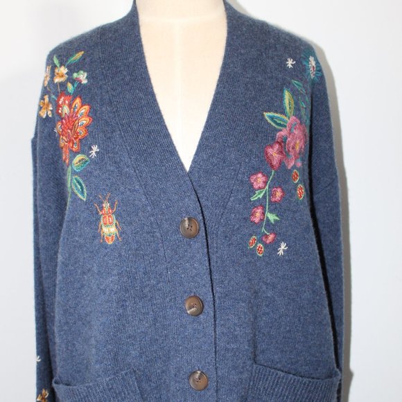 NWT Johnny Was Biya JW Workshop Griffin Cardigan Duster Knit Jacket Embroidery - Picture 3 of 11